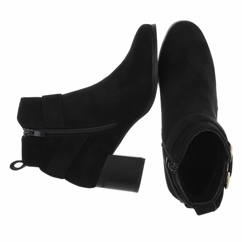 Дамски боти Shelton, еко велур, черни