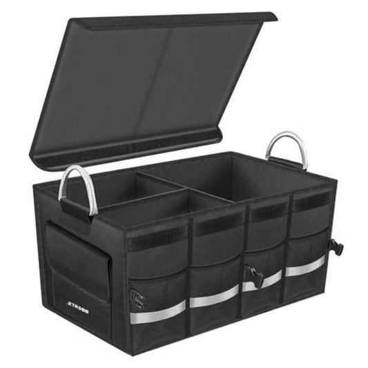 Органайзер за багажник Xtrobb, Многофункционален, Водоустойчив с алуминиеви дръжки, Сгъваем, 59x30x35cm, Черен
