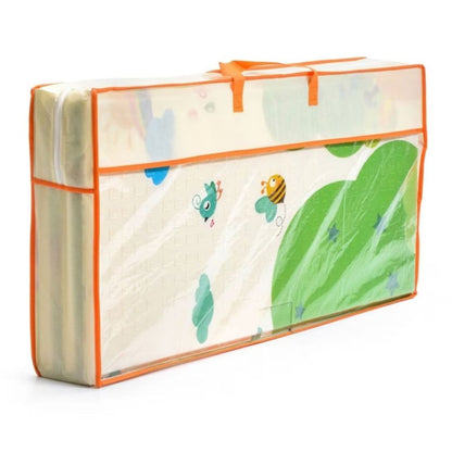 Детско Килимче за Пълзене и Игра от Термоизолираща пяна, 180х200х1 см, Сгъваемо, С Калъф за съхранение