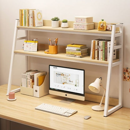 Етажерка за бюро, Метална, 2 нива, 95 х 32 х 90 см, Бяла