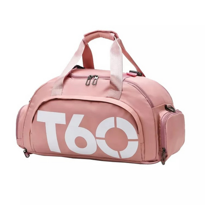 Спортен сак/Раница Т60 2 в 1, Розов/бял