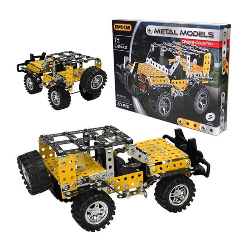 Конструктор джип, Метален, 3D модел, 274 части