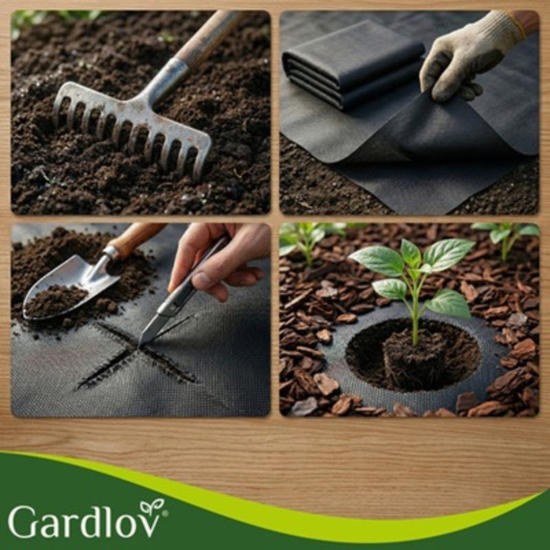 Черен агротекстил против плевели 1,6×20 м, 50 г/м² Gardlov