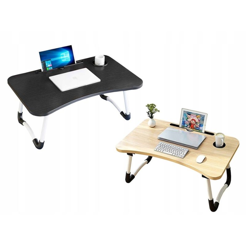 Сгъваема маса за лаптоп с отделение за таблет и чаша