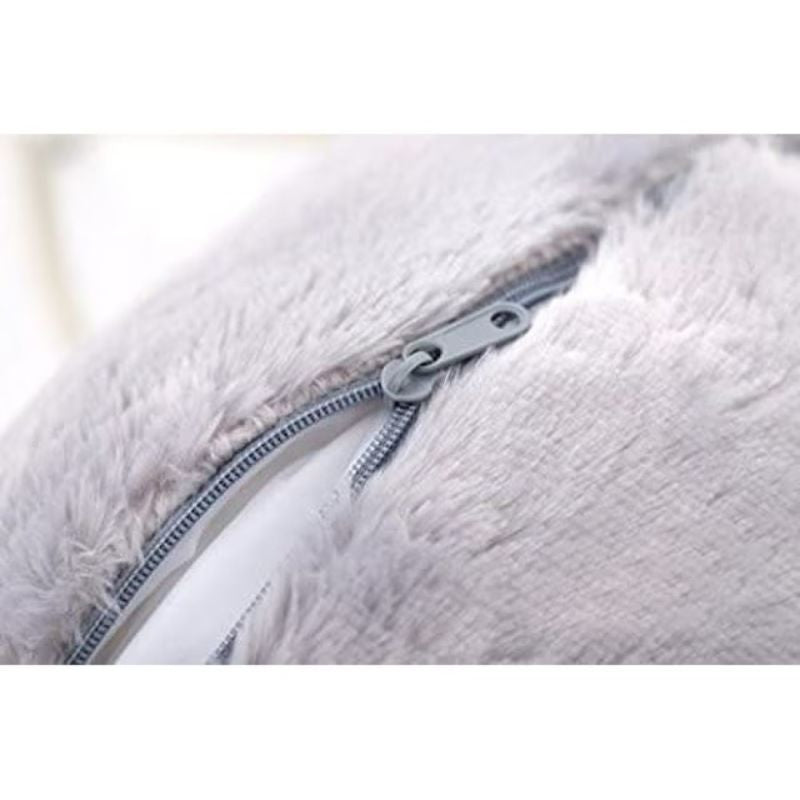 3 в 1 - Плюшена играчка Хамстер, възглавница и одеяло Kruzzel, сиво