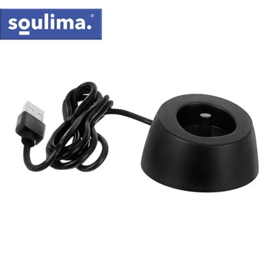 Електрическа звукова четка за зъби Soulima, 90 000 оборота/мин. + 6 глави, черна