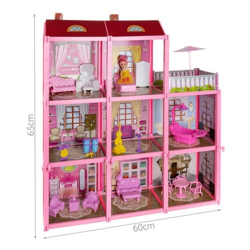 Къща за кукли Kruzzel 65 см + включени аксесоари