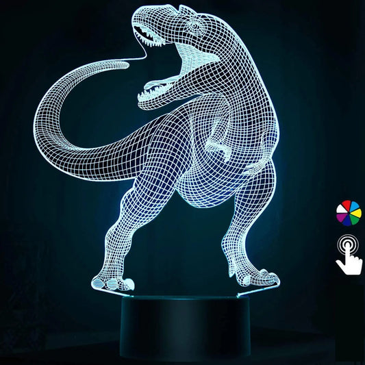 Холограмна 3D LED лампа - T-Rex