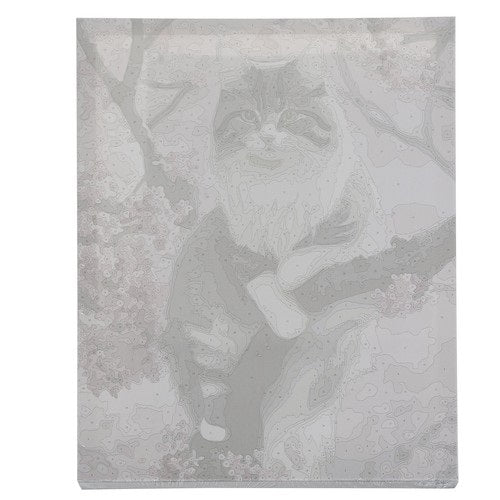 Картина "Котка" за рисуване по номера Maaleo с дървена рамка, 40х50см