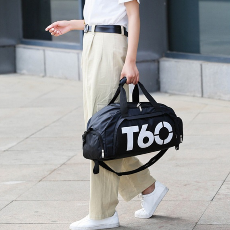 Спортен сак Т60, черен/бял