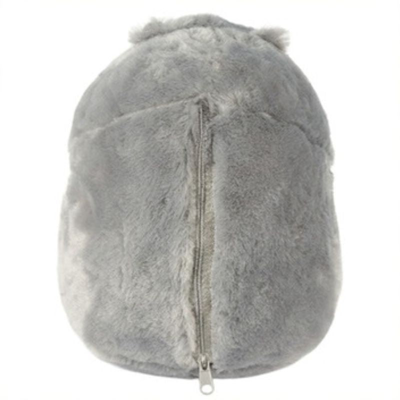 3 в 1 - Плюшена играчка Хамстер, възглавница и одеяло Kruzzel, сиво