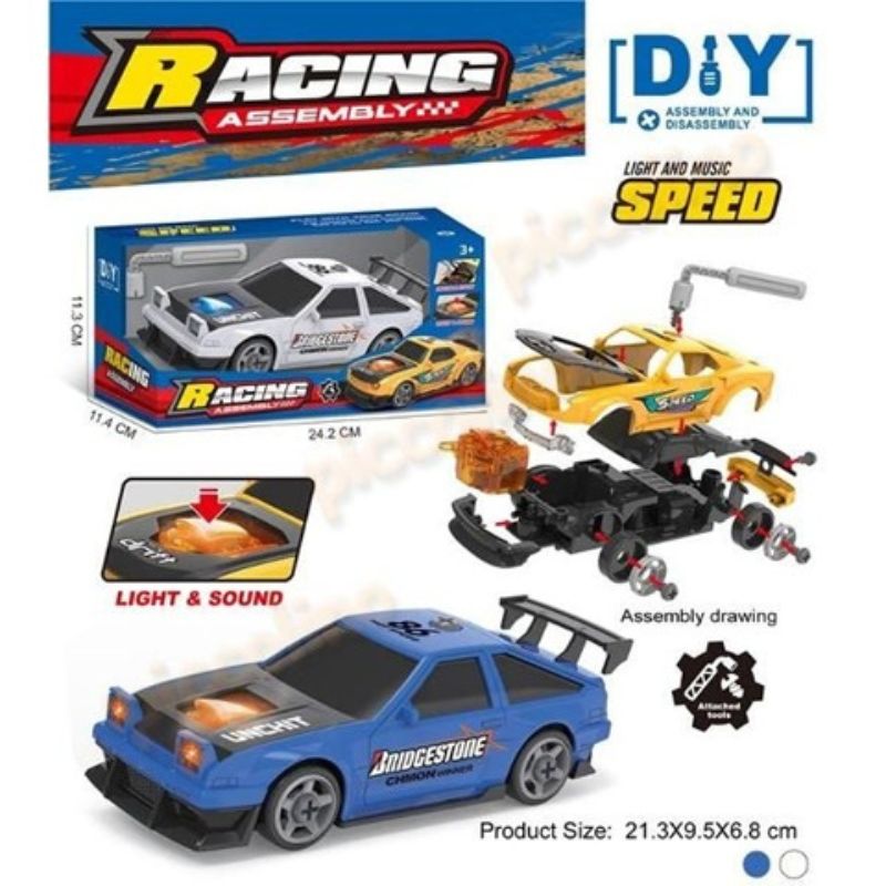 „Направи си сам“ състезателна кола (със звукови и светлинни ефекти)