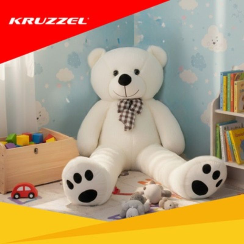 Голяма плюшена играчка Мече KRUZZEL 140 см, Екрю