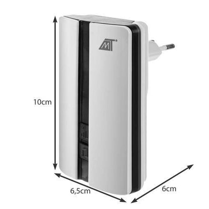 Водоустойчив безжичен звънец Malatec, бял