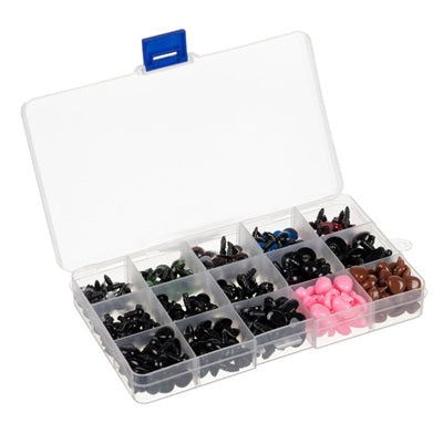 Черни и цветни очи и нослета за плетени играчки MAALEO, амигуруми, 560 части