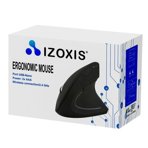 Безжична ергономична вертикална мишка Izoxis