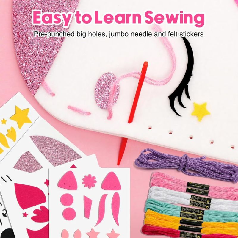 Творчески комплект за шиене и лепене за момичета, Създай своя собствена чанта Котенце