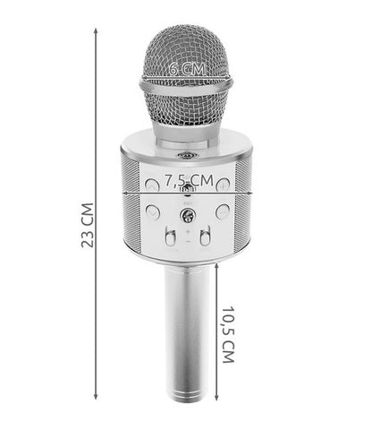 Караоке микрофон Izoxis XE7, Bluetooth, AUX, SD карта, 2 цвята