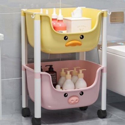 Органайзер за играчки, детски шкаф за съхранение, 3 рафта