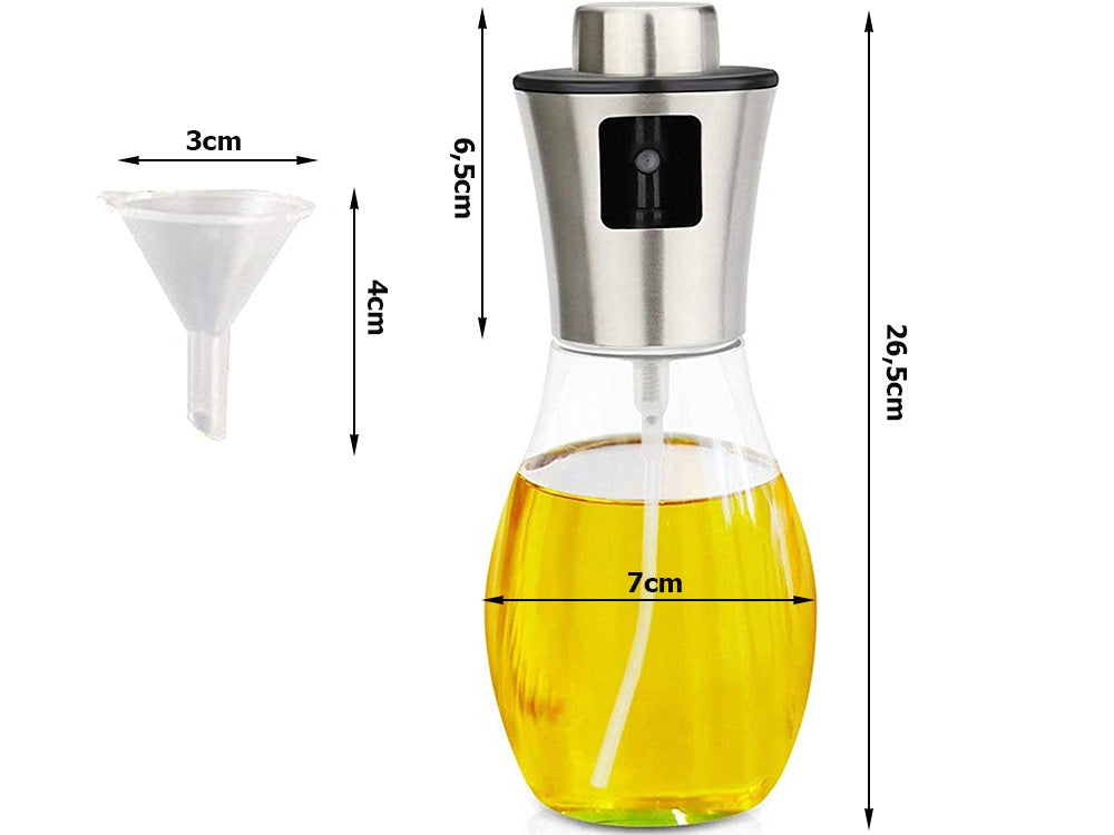 Стъклена Спрей бутилка за зехтин, олио или оцет 200 мл