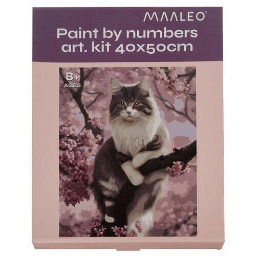 Картина "Котка" за рисуване по номера 40х50см с дървена рамка
