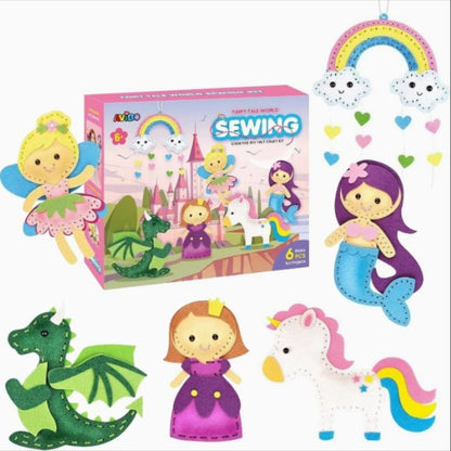 Комплект за занаяти, 6 фигурки от филц, Направи си сам