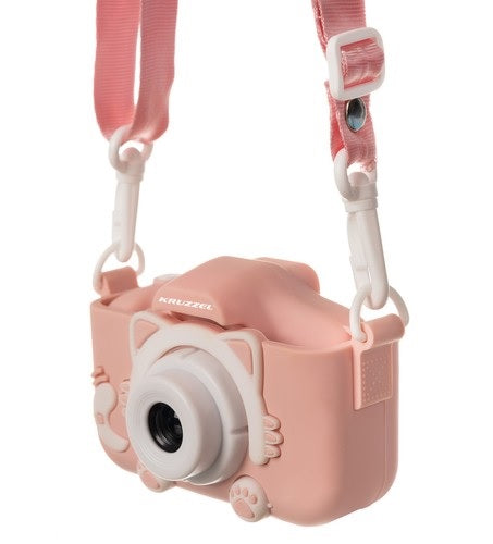 Детски фотоапарат Kruzzel, розов, Включена карта памет 32 GB