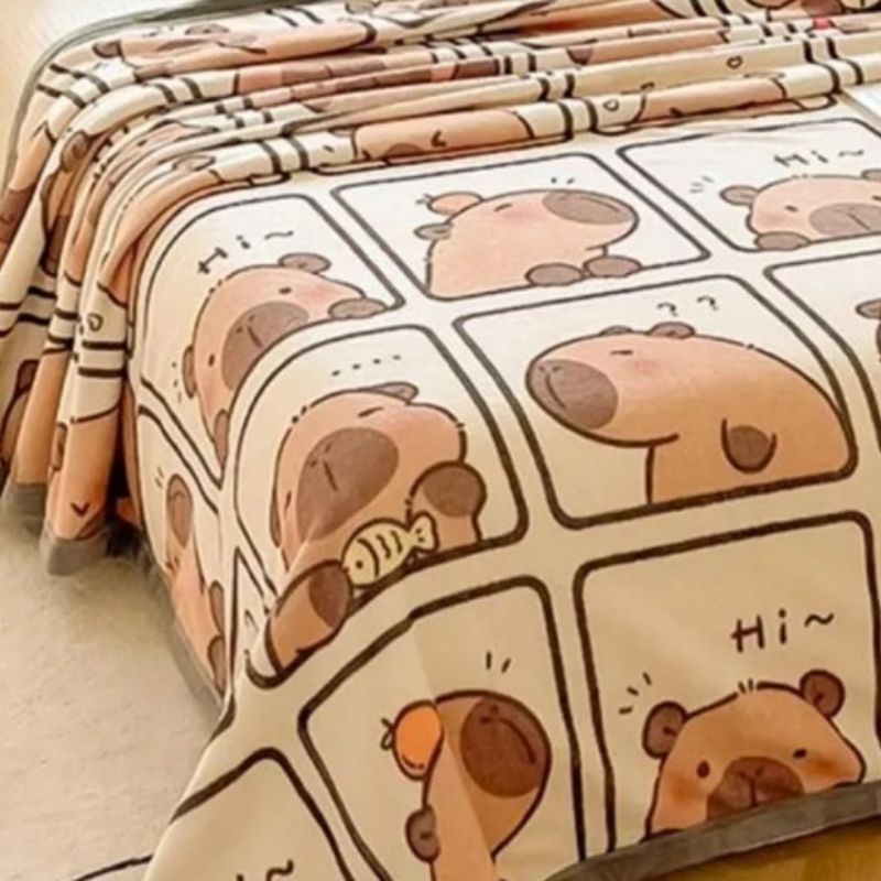 Плюшено одеяло Капибара / Capybara, 150/210 см
