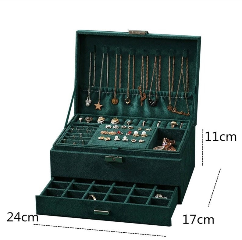 Кутия за бижута Soulima, 18 х 24,5 х 11 см, Черна