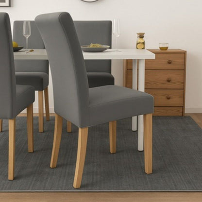 Еластични калъфи за столове Ruhhy, комплект от 6 броя, тъмно сив