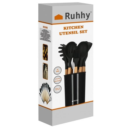 Комплект силиконови прибори за готвене Ruhhy 12 броя