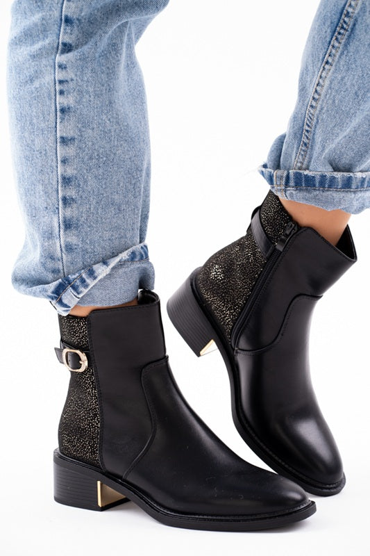 Дамски боти до глезена, еко кожа