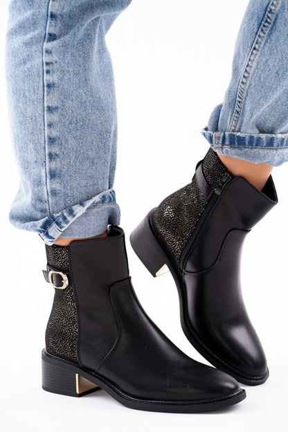 Дамски боти до глезена, еко кожа