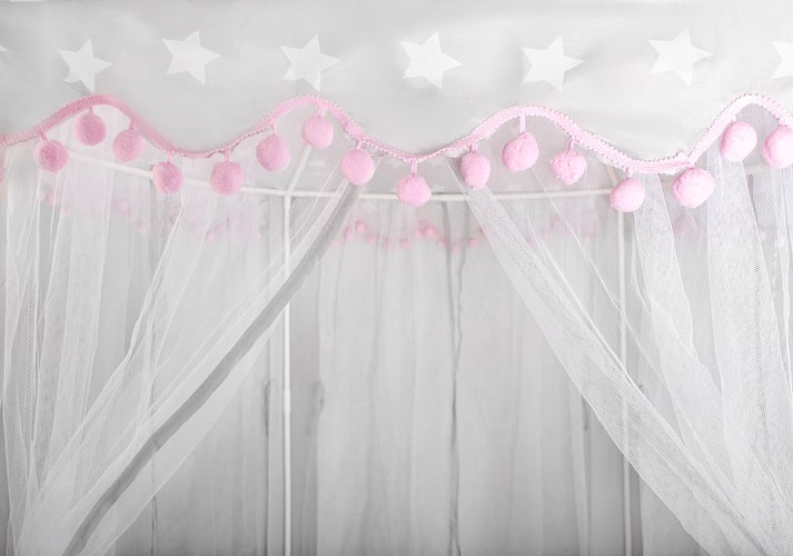 Детска палатка за игра Kruzzel "Дворец", 135х135х140см, Светло сива