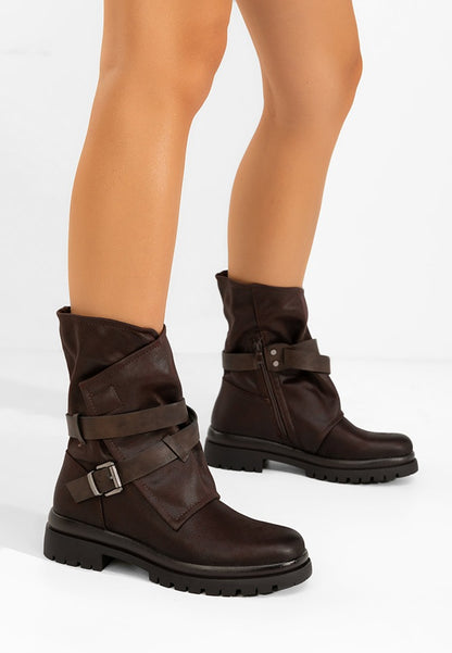 Дамски боти до глезена, Кафяви