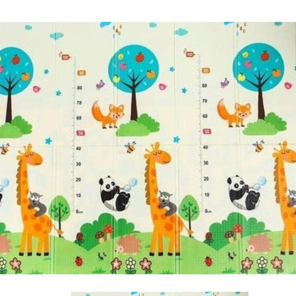 Детско Килимче за Пълзене и Игра от Термоизолираща пяна, 180х200х1 см, Сгъваемо, С Калъф за съхранение