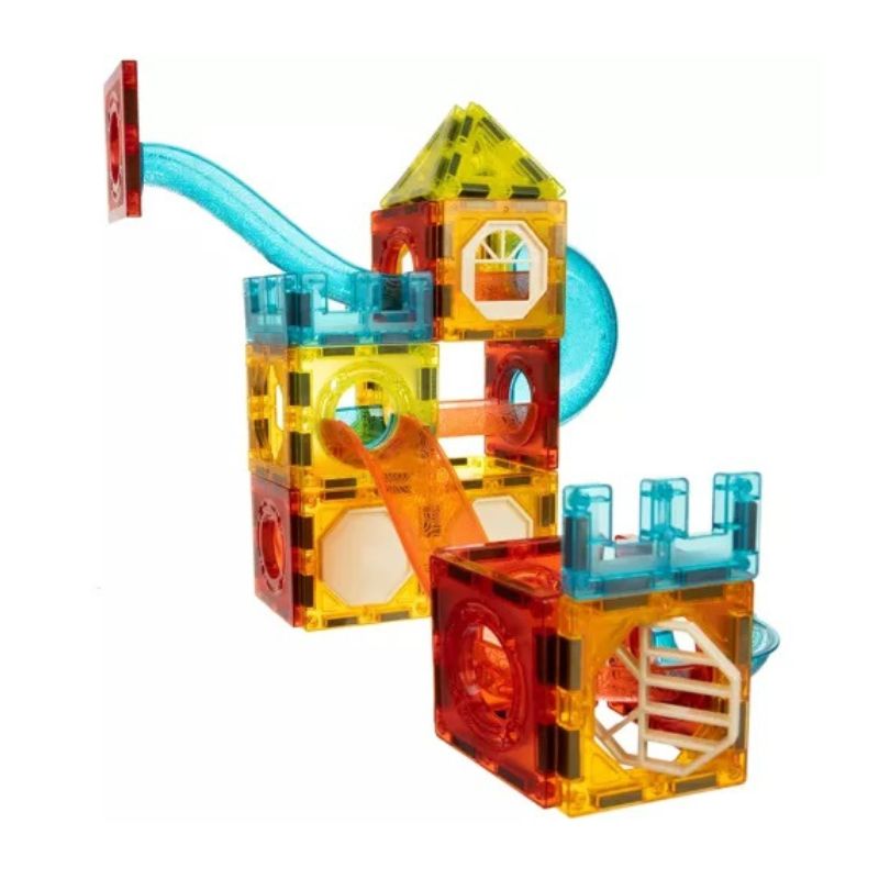 Магнитен конструктор, 77 части, светещи елементи