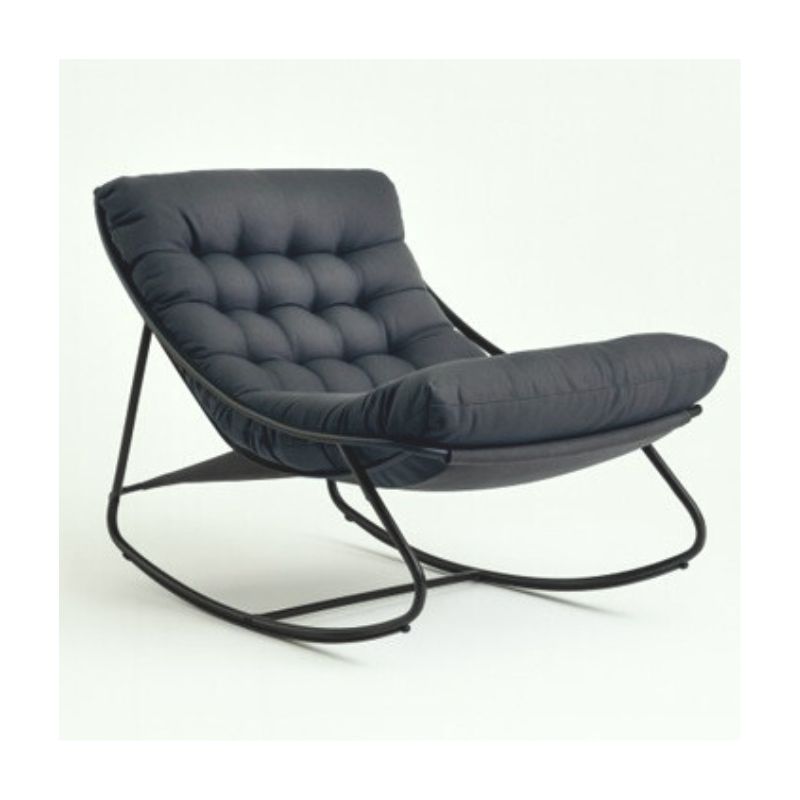 Люлеещо се кресло, черен, 110х80х80 см