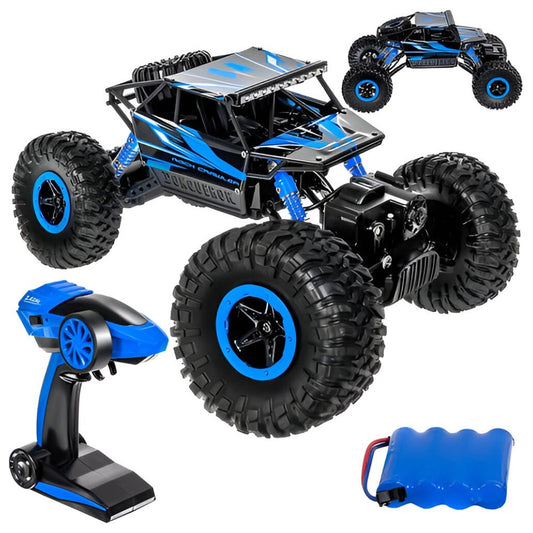 Син джип Rock Crawler с дистанционно и батерия