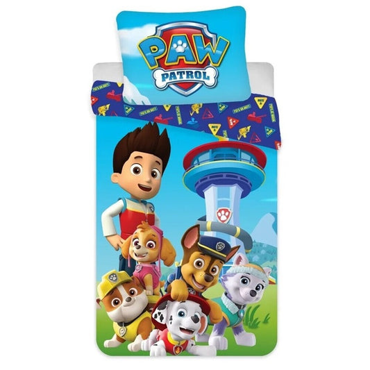 Детски спален комплект Paw Patrol, 2 части, 100% памук, 140х200 см