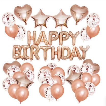 Комплект балони за Рожден ден Happy Birthday - 50 части, 2 цвята