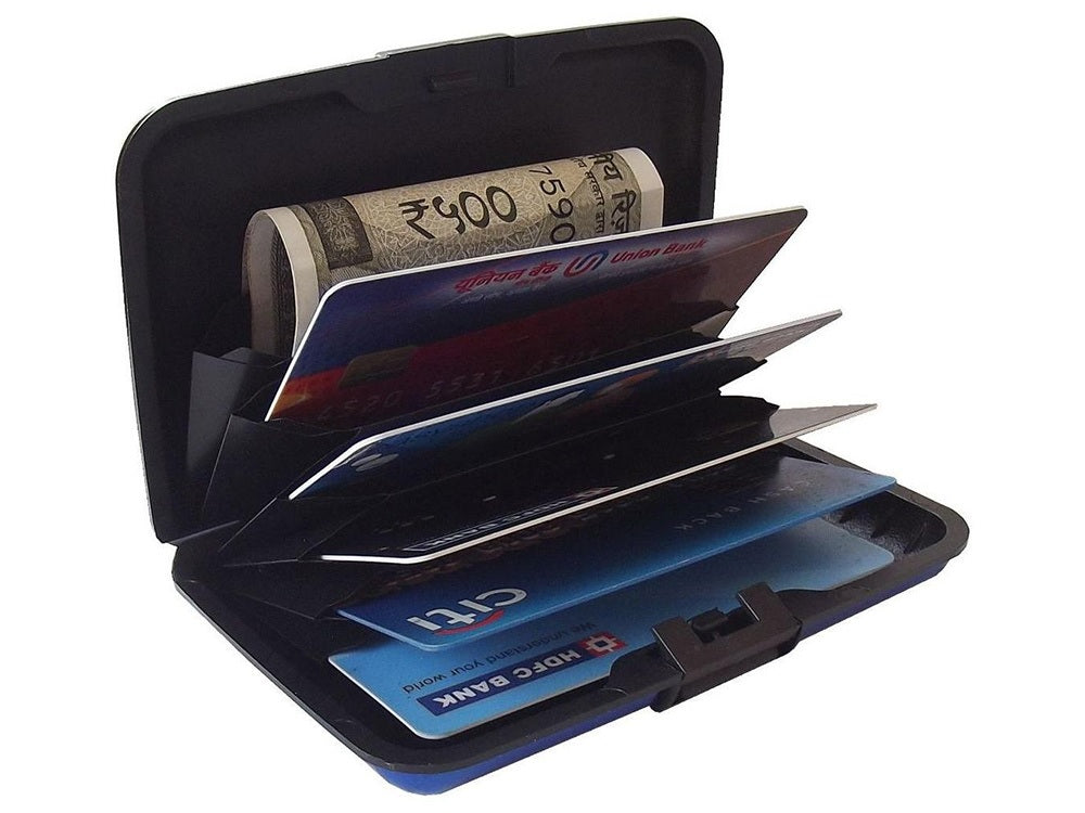 Алуминиев портфейл, картодържач с RFID защита