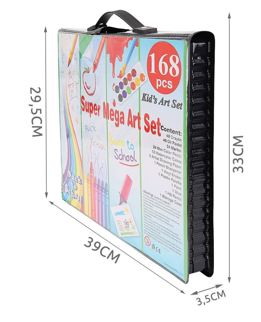 Затвореният куфар Super Mega Art Set с размери